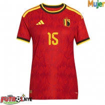 Camiseta Bélgica Thomas Meunier #15 Primera Equipación para mujer Mundial 2026 manga corta